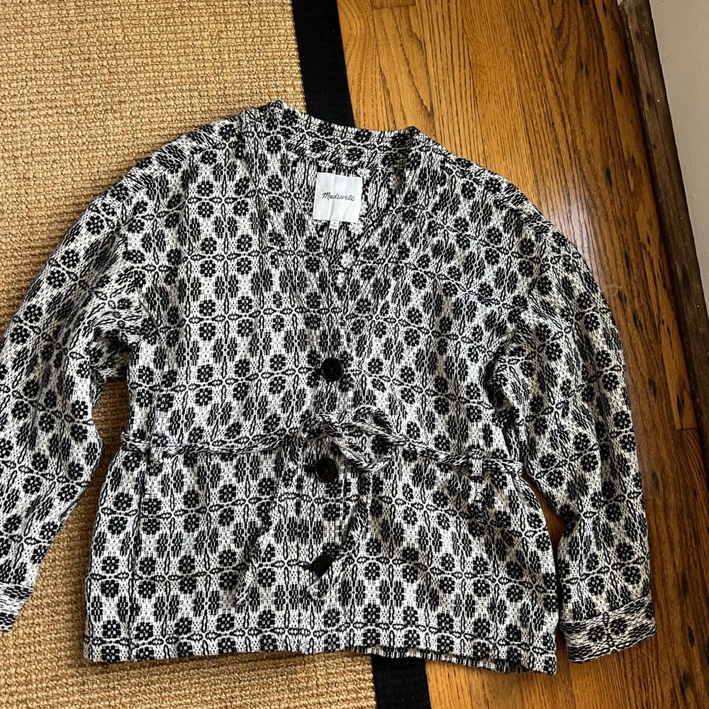 Madewell [Size: M] Black/White Coat